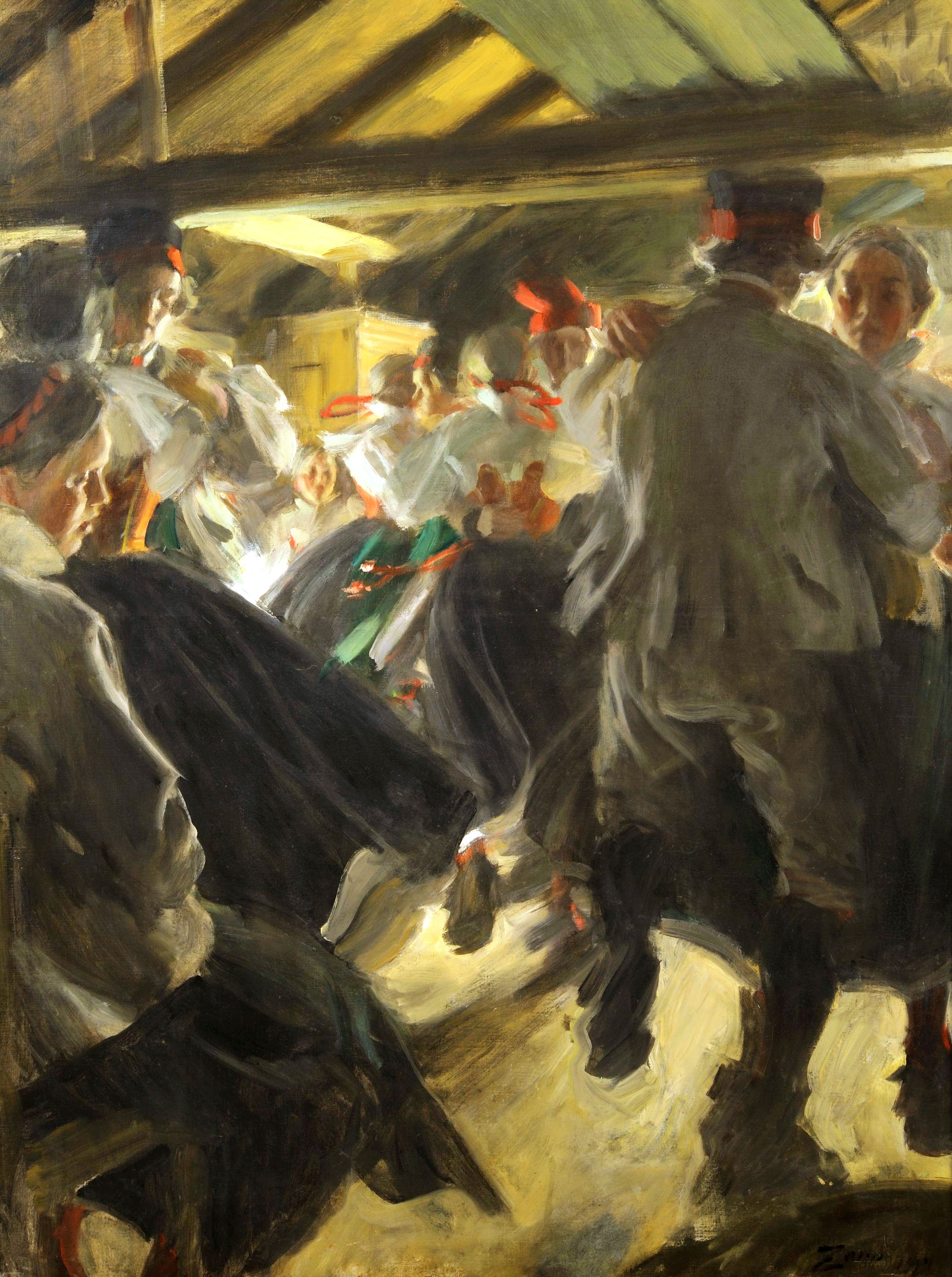 Kunstdruck Dance in gopsmor.. von Anders Zorn als Leinwandbild