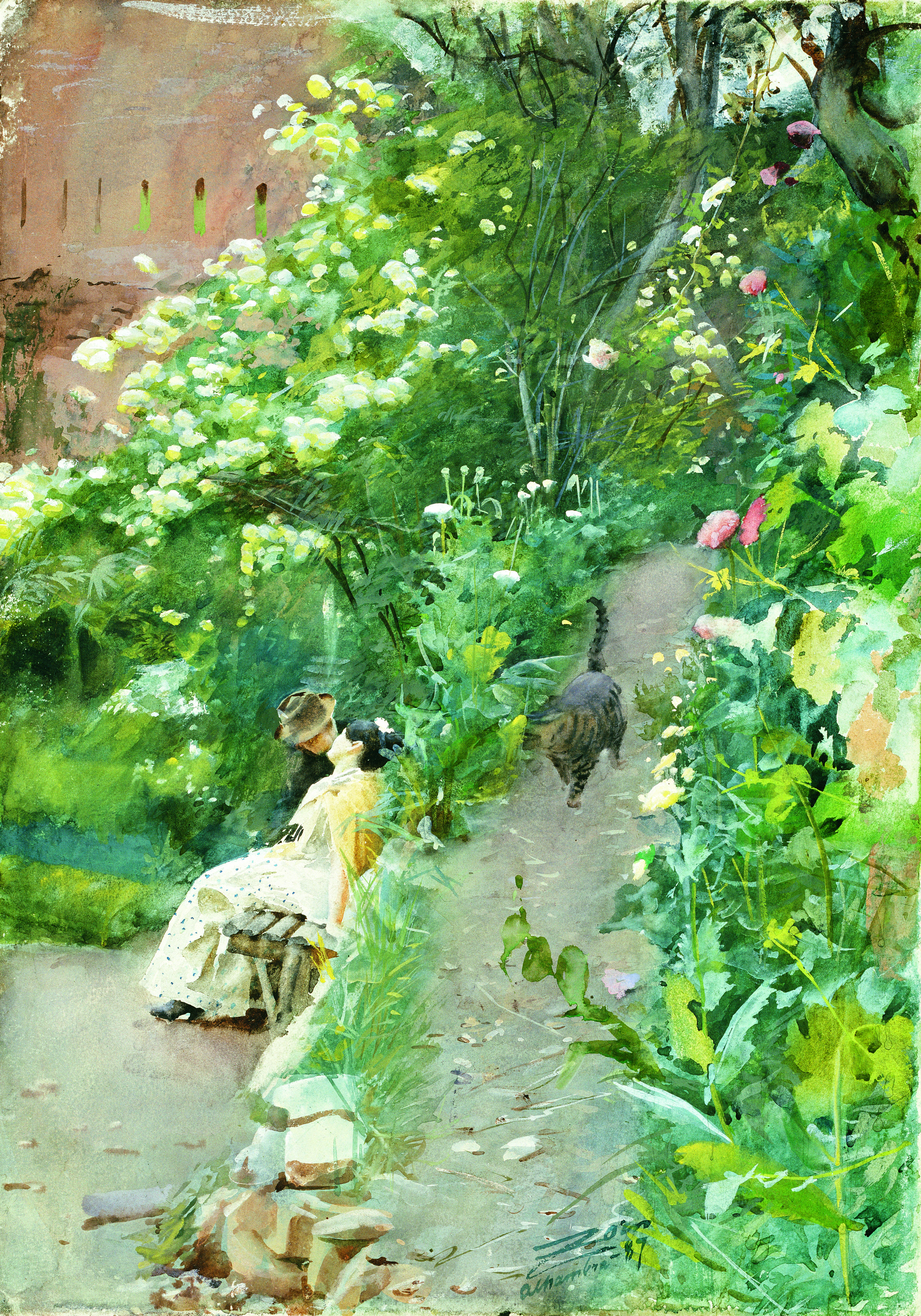 Kunstdruck In Alhambra Park.. von Anders Zorn als Leinwandbild