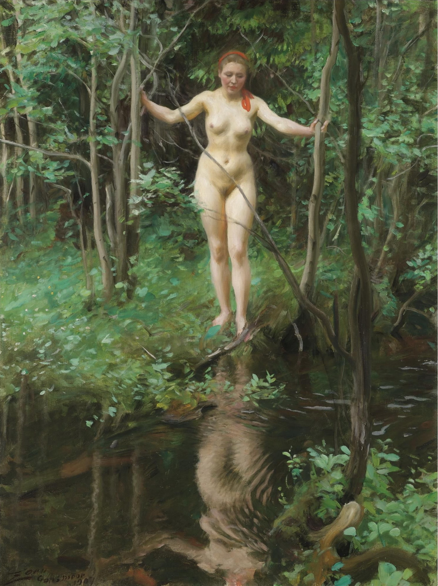 Kunstdruck Ingeborg.. von Anders Zorn als Leinwandbild