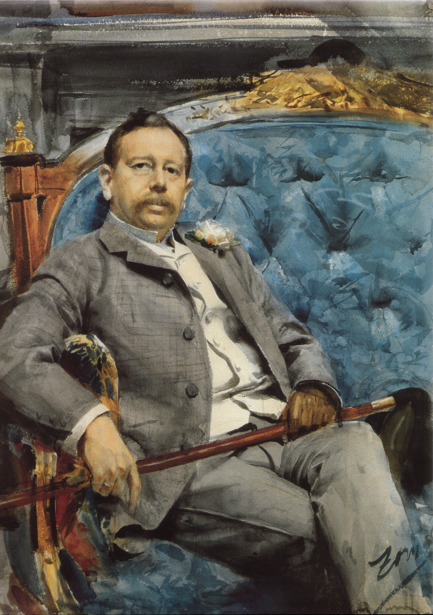 Kunstdruck Jean Burney.. von Anders Zorn als Leinwandbild