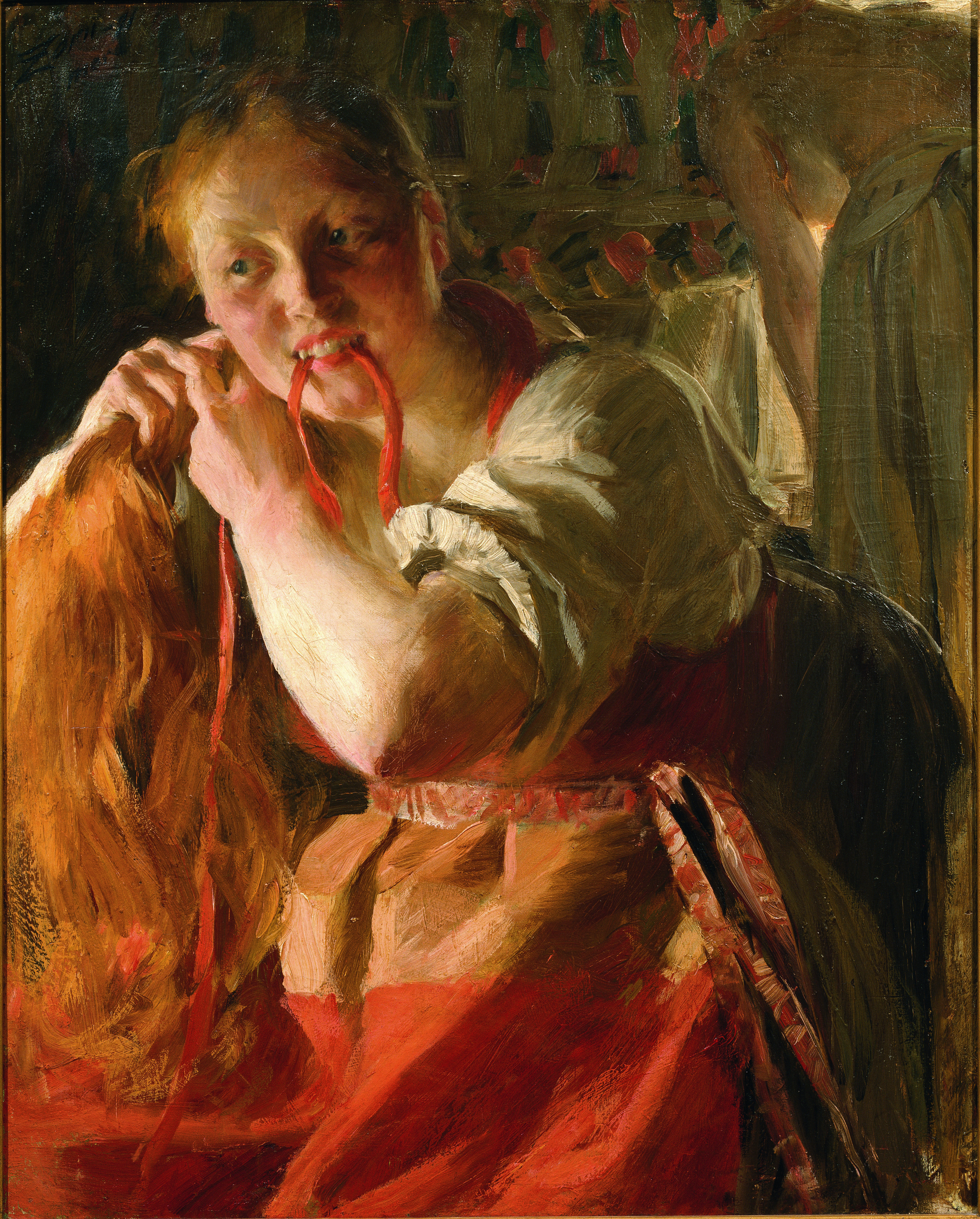 Kunstdruck Margit.. von Anders Zorn als Leinwandbild