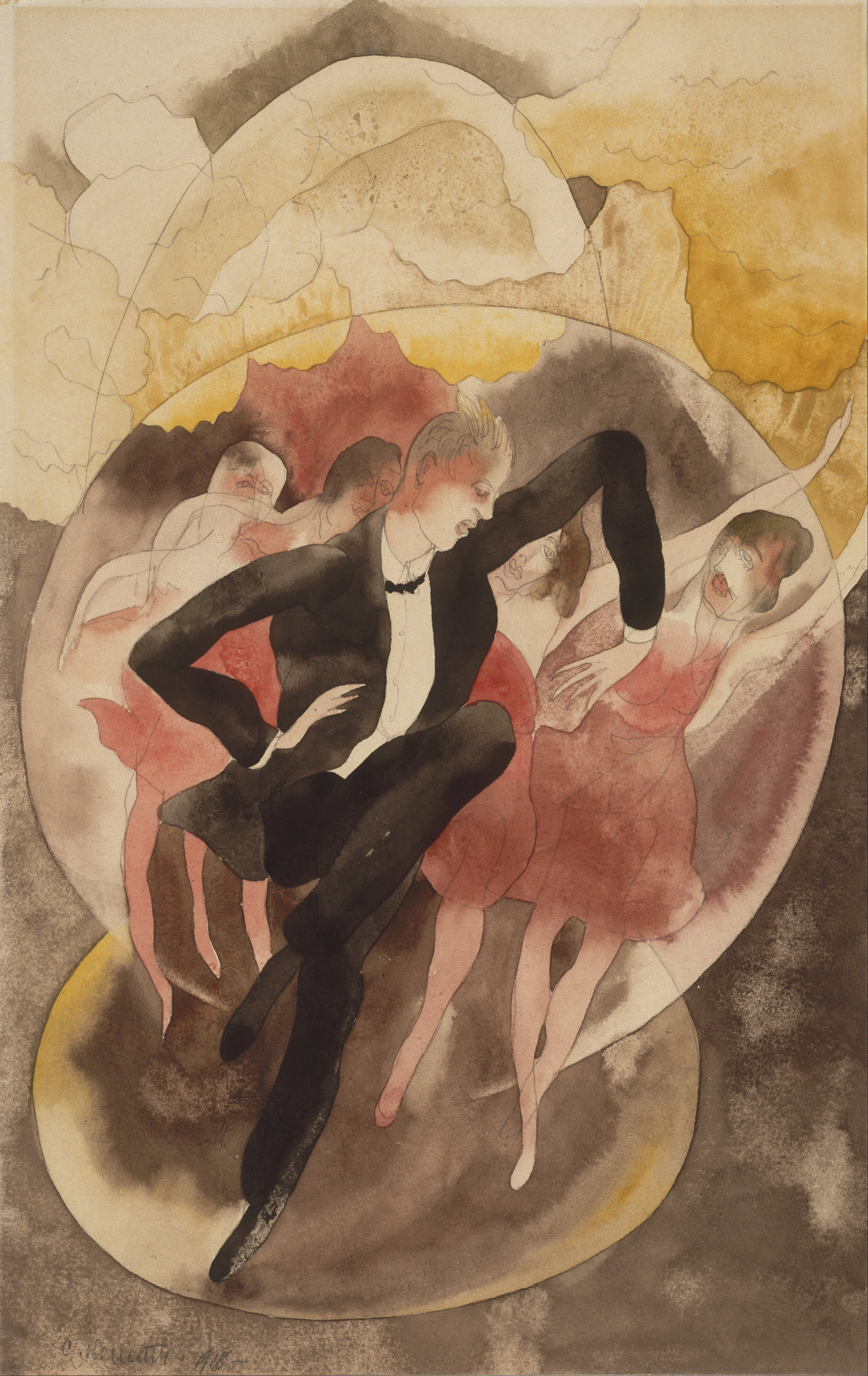 Kunstdruck American in vaudeville.. von Charles Demuth als Leinwandbild