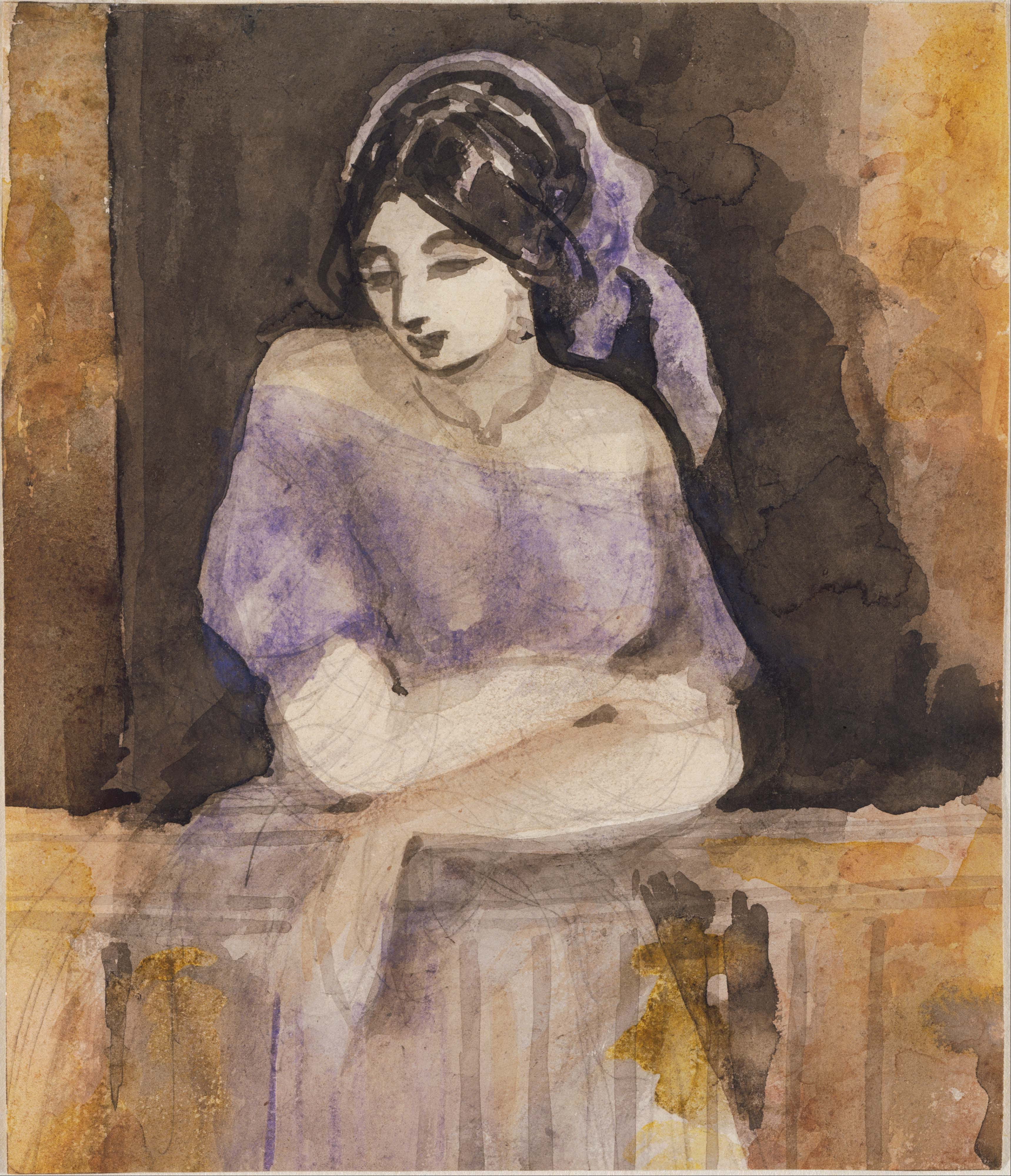 Kunstdruck Young Spanish Girl.. von Constantin Guys als Leinwandbild