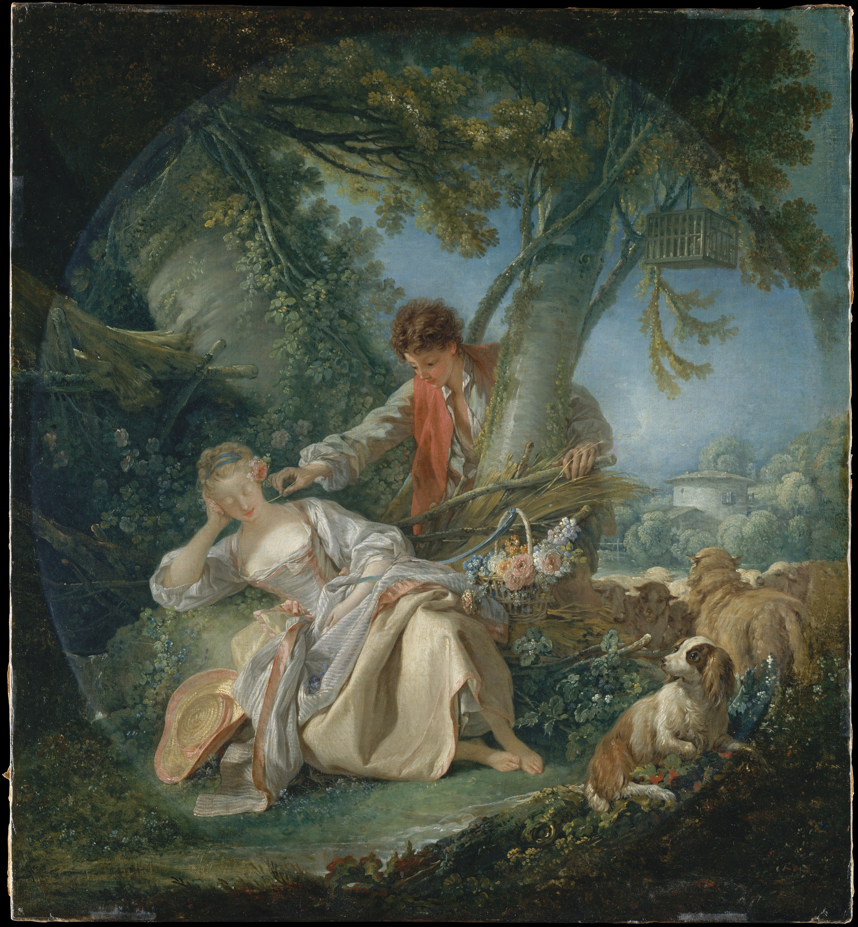 Kunstdruck The Interrupted Sleep.. von Francois Boucher als Leinwandbild