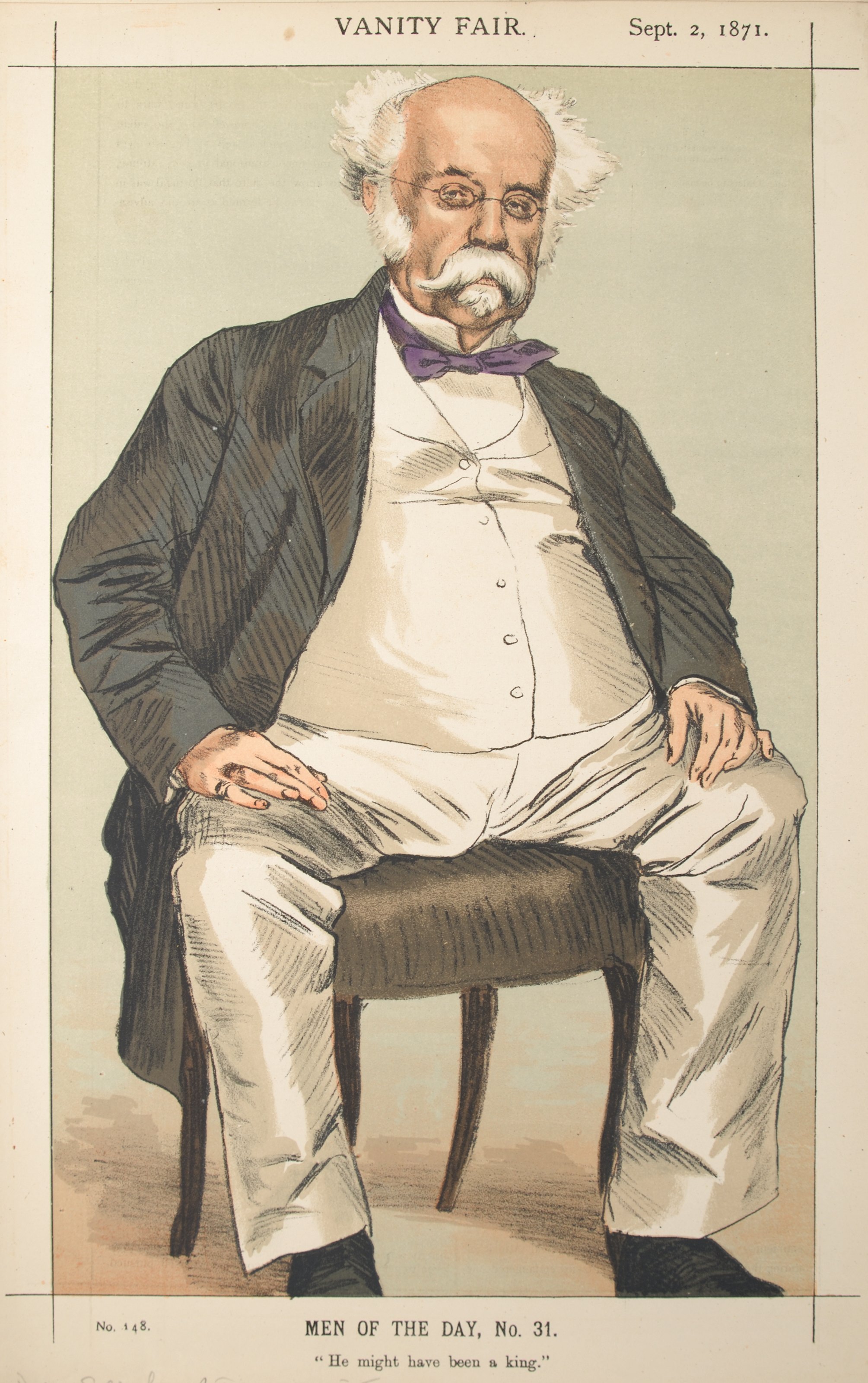 Kunstdruck Caricature of The Duke of Saldanha.. von James Tissot als Leinwandbild