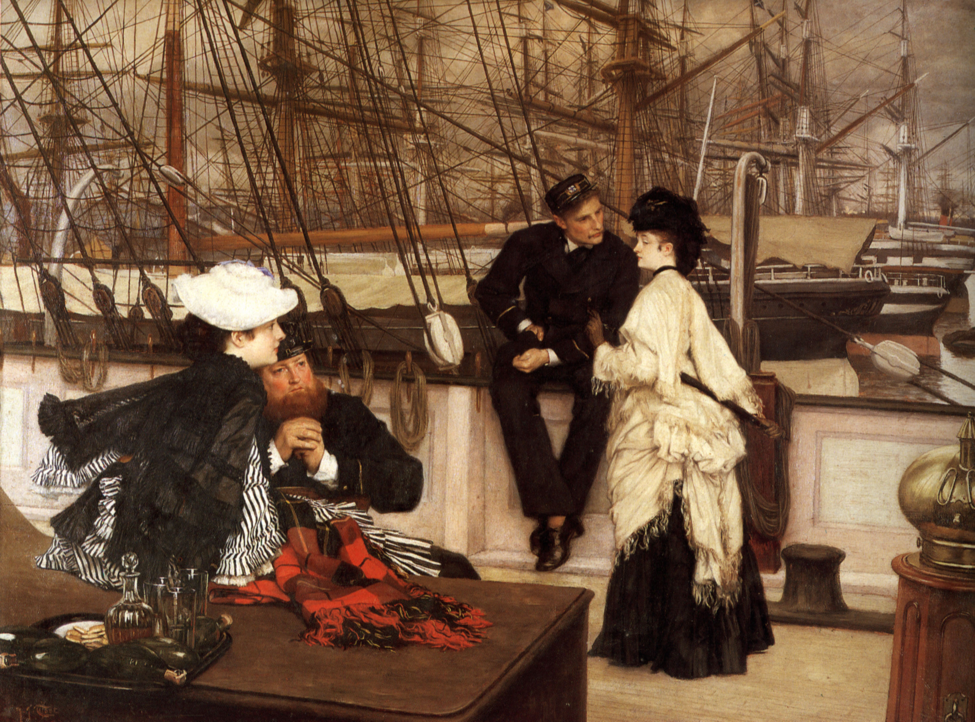 Kunstdruck The Captain and the Mate.. von James Tissot als Leinwandbild