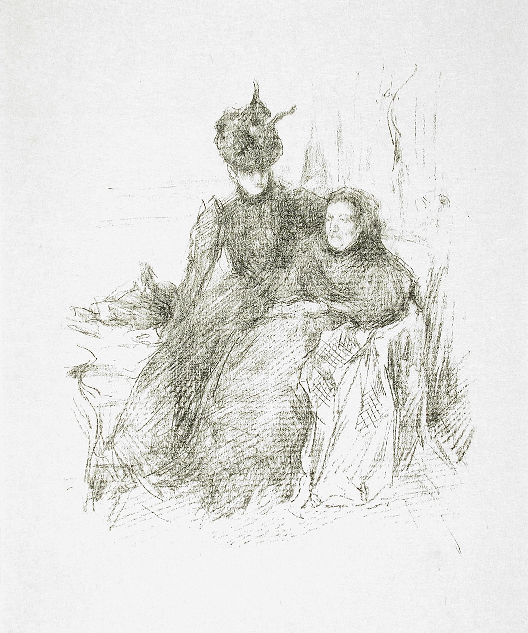 Kunstdruck La Mere malade.. von James mcneill whistler als Leinwandbild