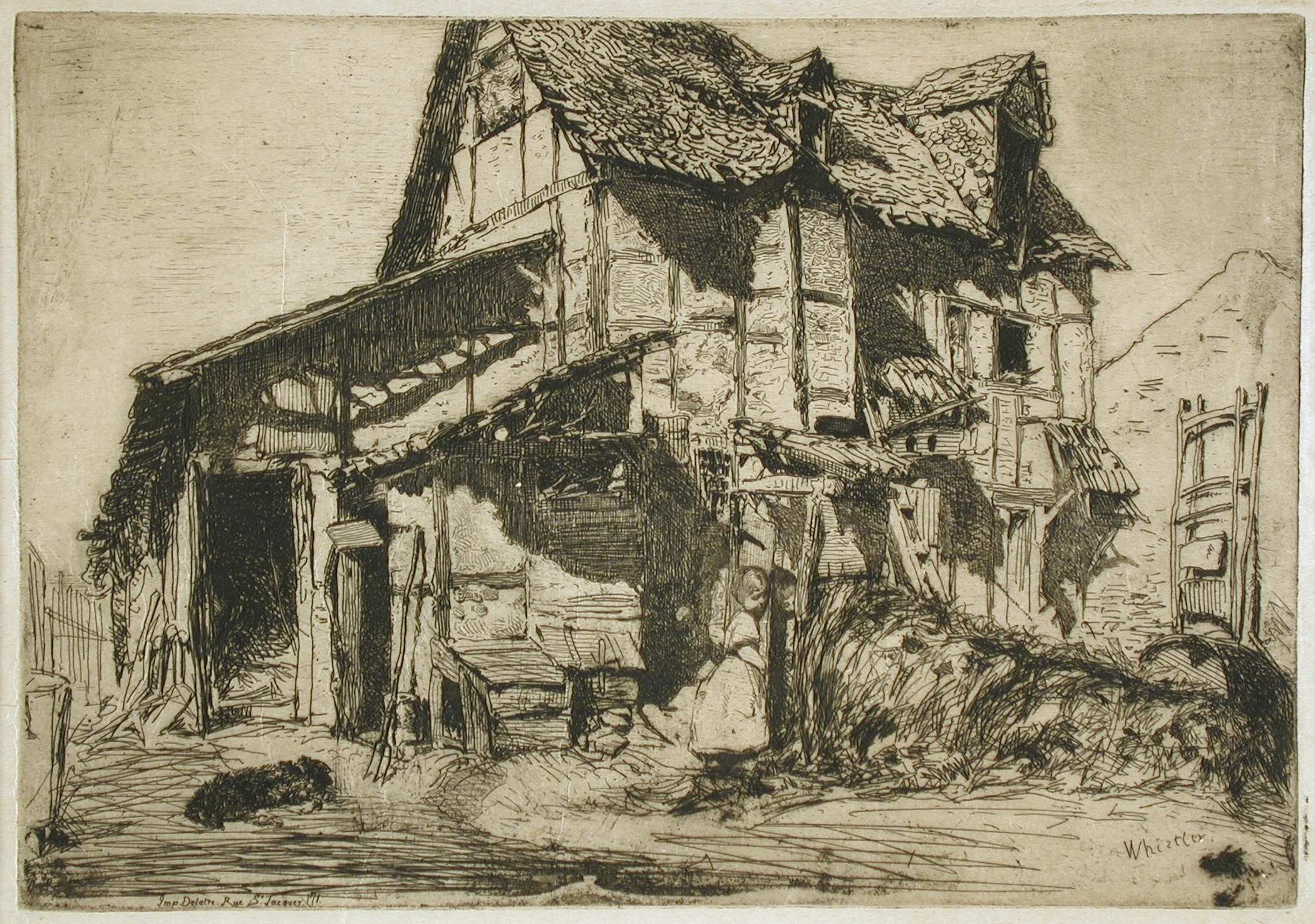 Kunstdruck The Unsafe Tenement.. von James mcneill whistler als Leinwandbild