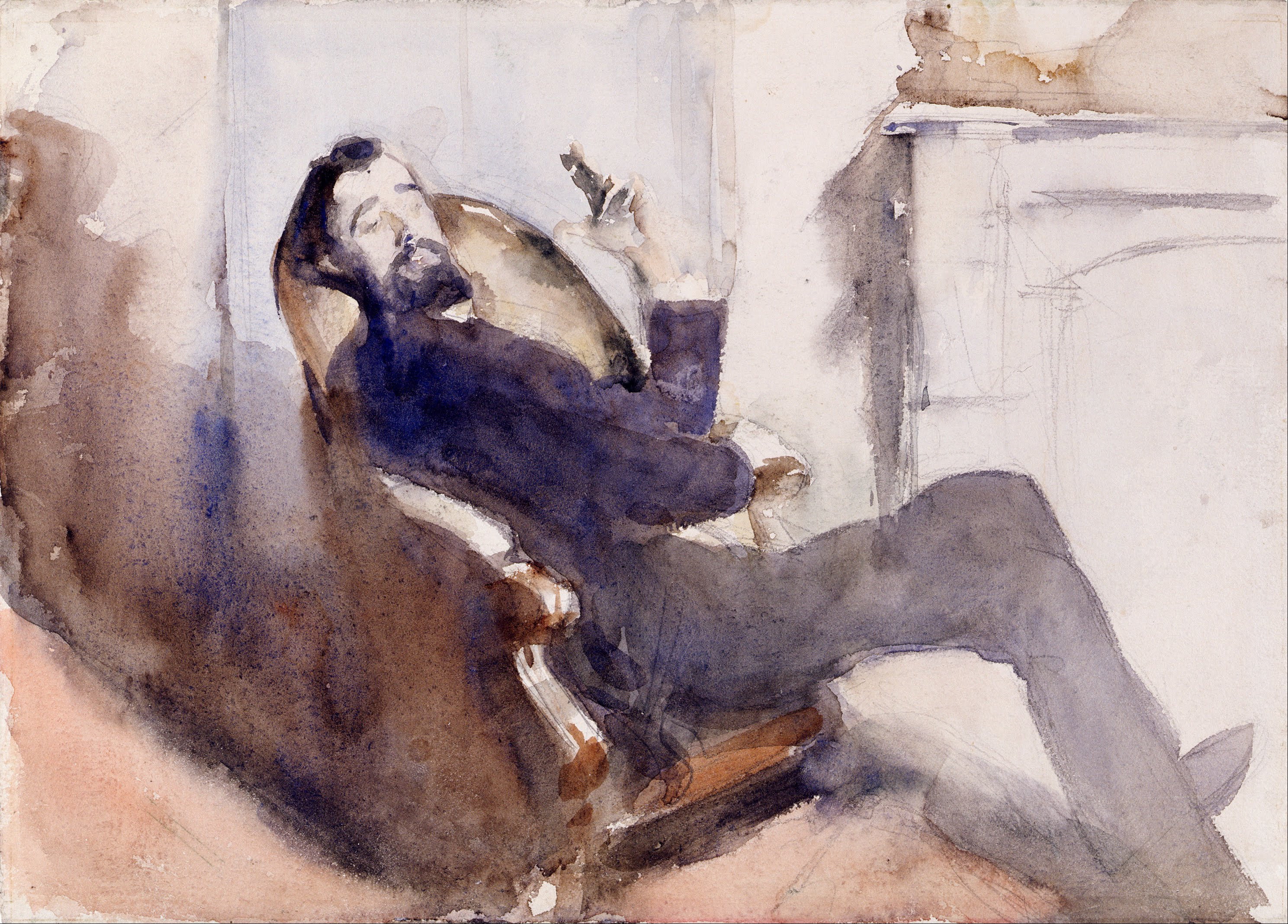 Kunstdruck Portrait of Paul Cesar Helleu.. von John Singer Sargent als Leinwandbild