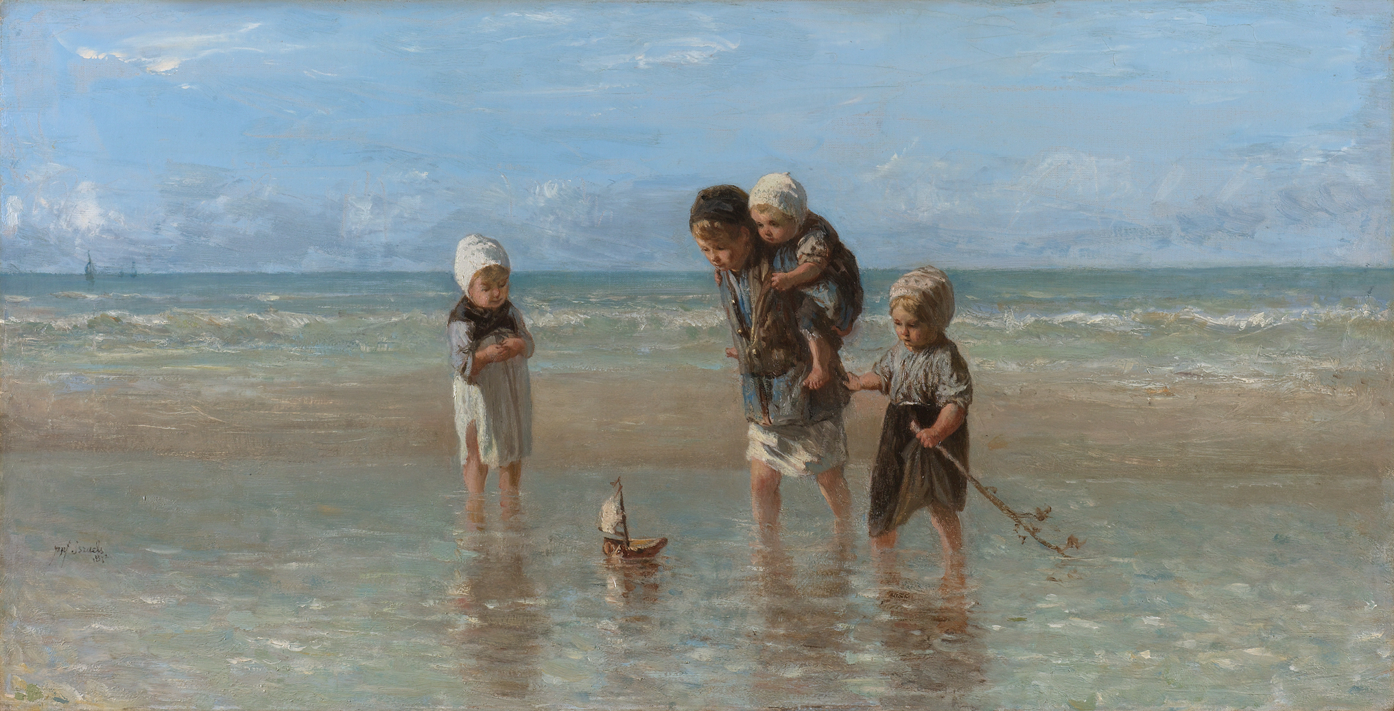 Kunstdruck Kinderen der zee. von Jozef Israels als Leinwandbild