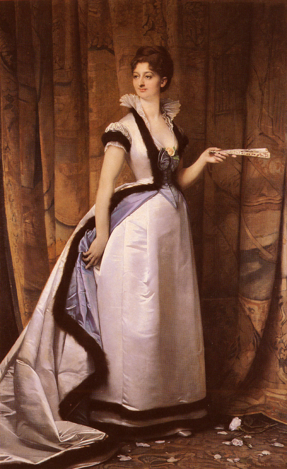 Kunstdruck Portrait of a Woman.. von Jules-Joseph Lefebvre als Leinwandbild