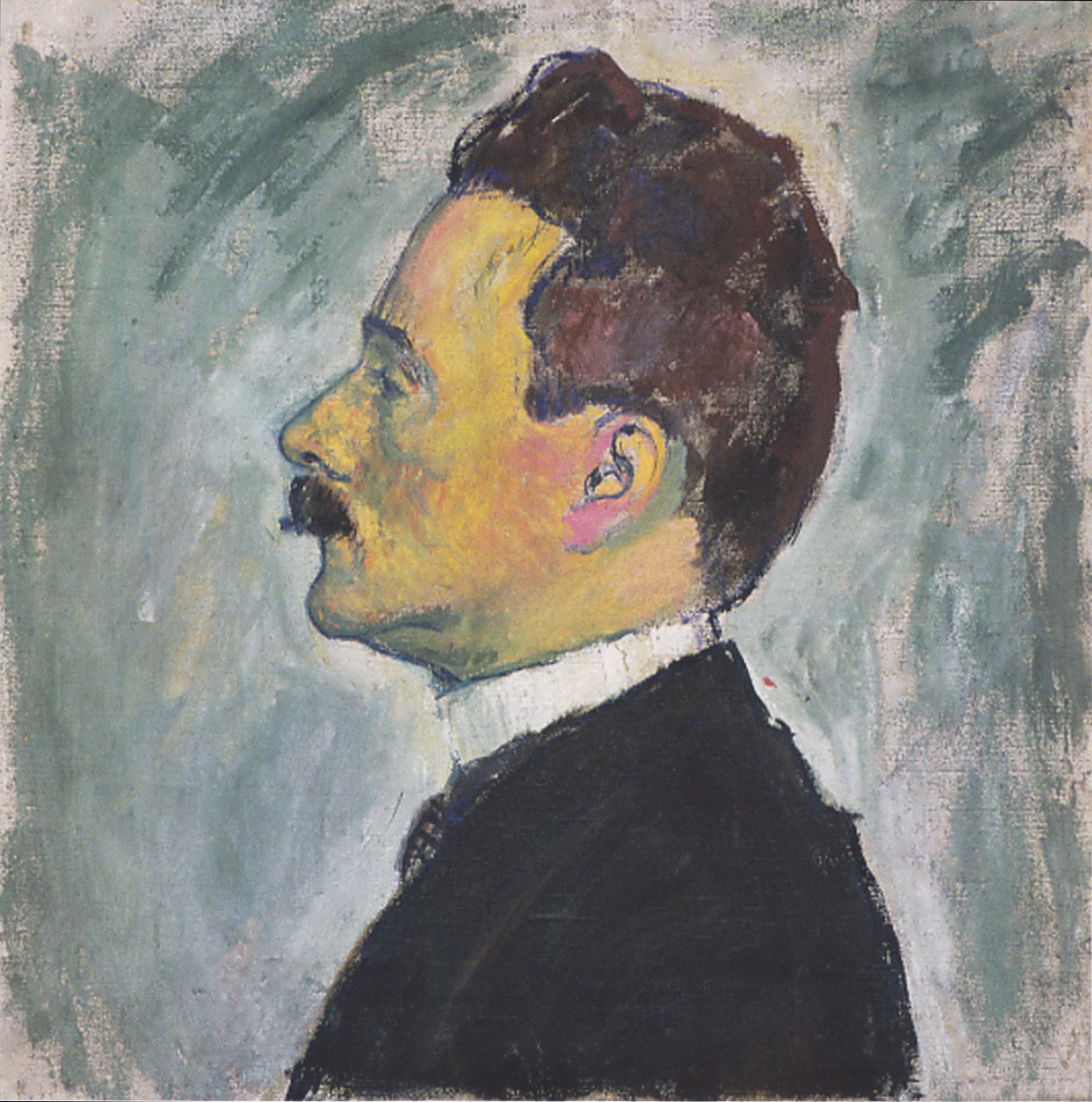 Kunstdruck Rudolf Steindl der Schwager des Kuenstlers.. von Koloman Moser als Leinwandbild