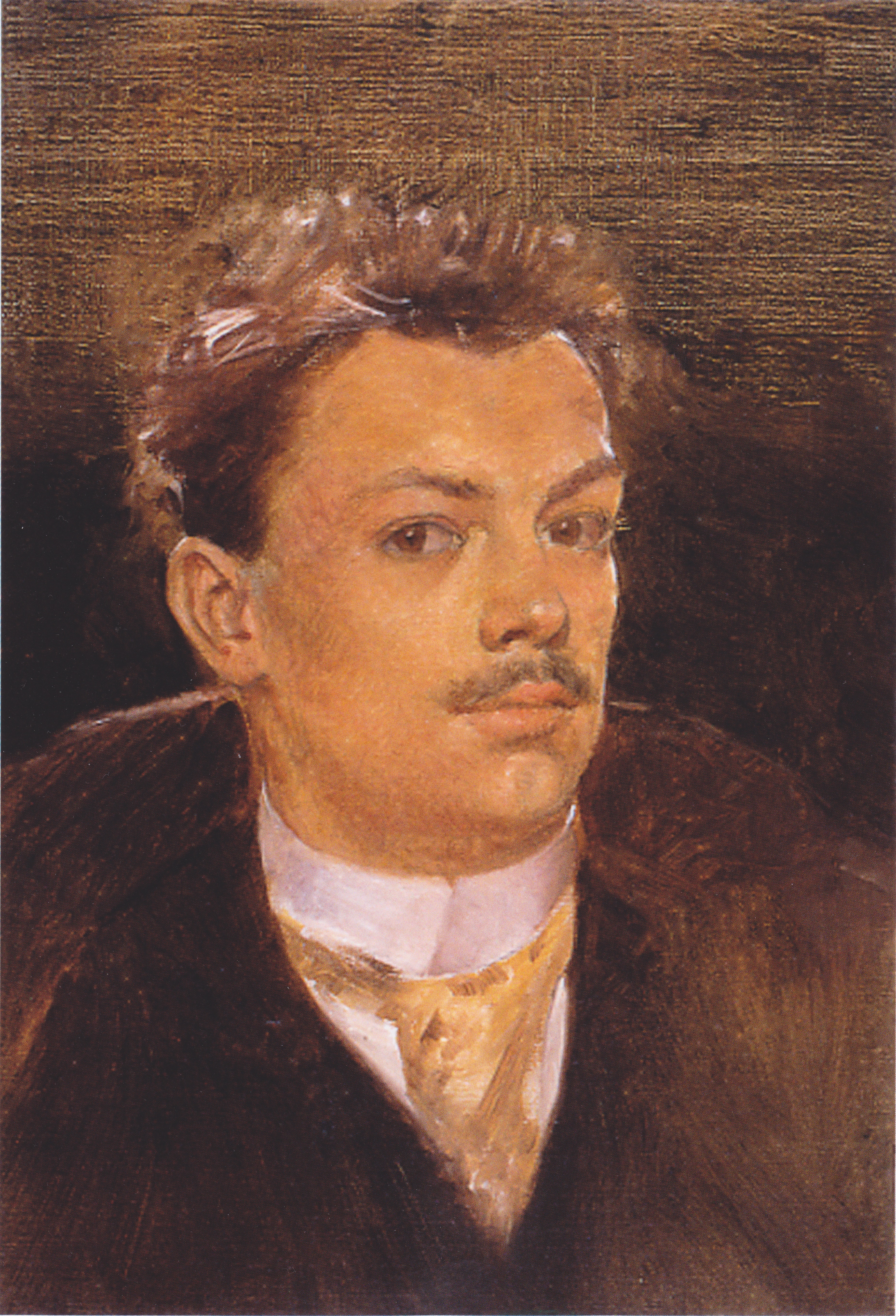 Kunstdruck Selbstportaet als junger Mann.. von Koloman Moser als Leinwandbild