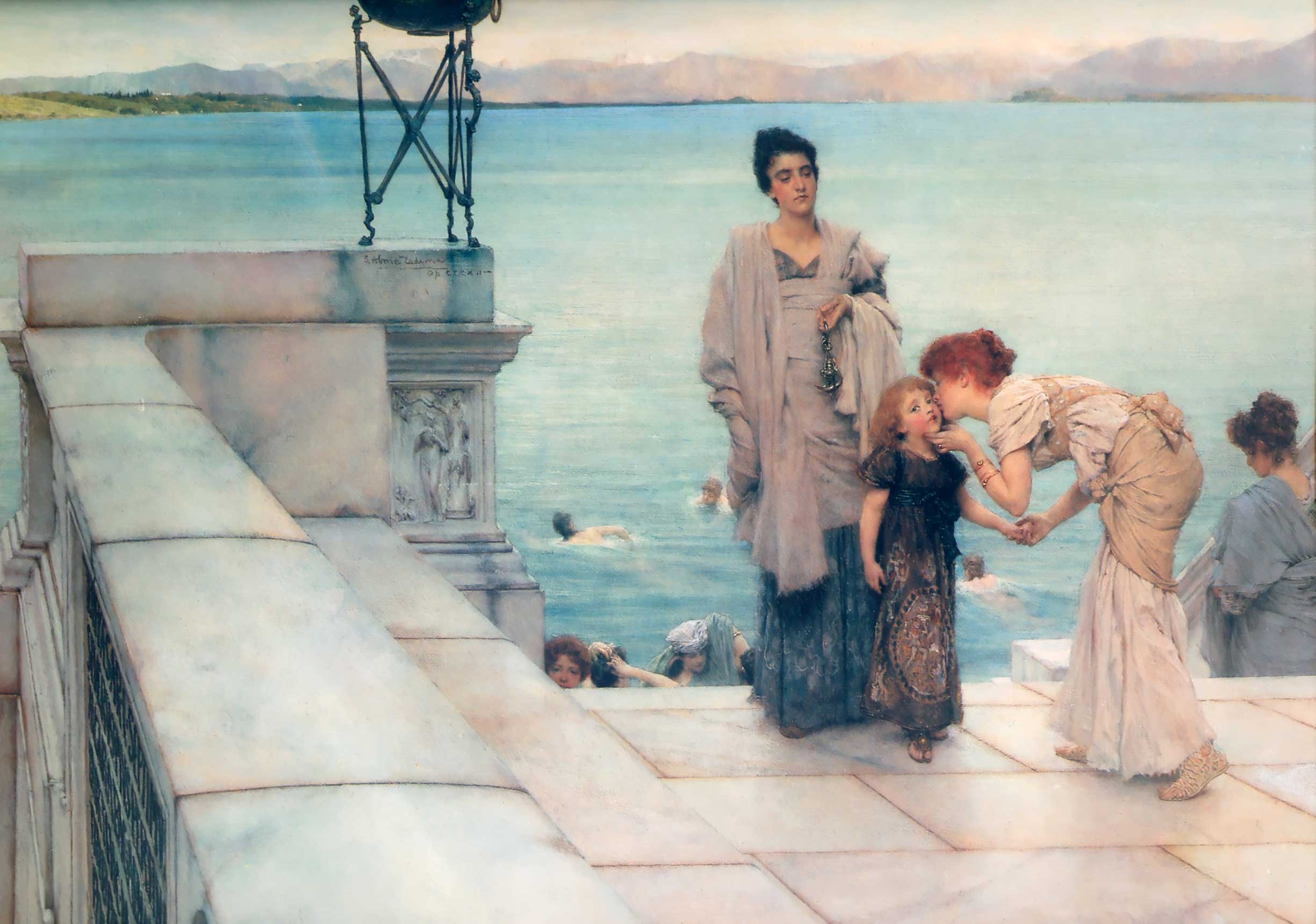 Kunstdruck A Kiss.. von Lawrence Alma-Tadema als Leinwandbild