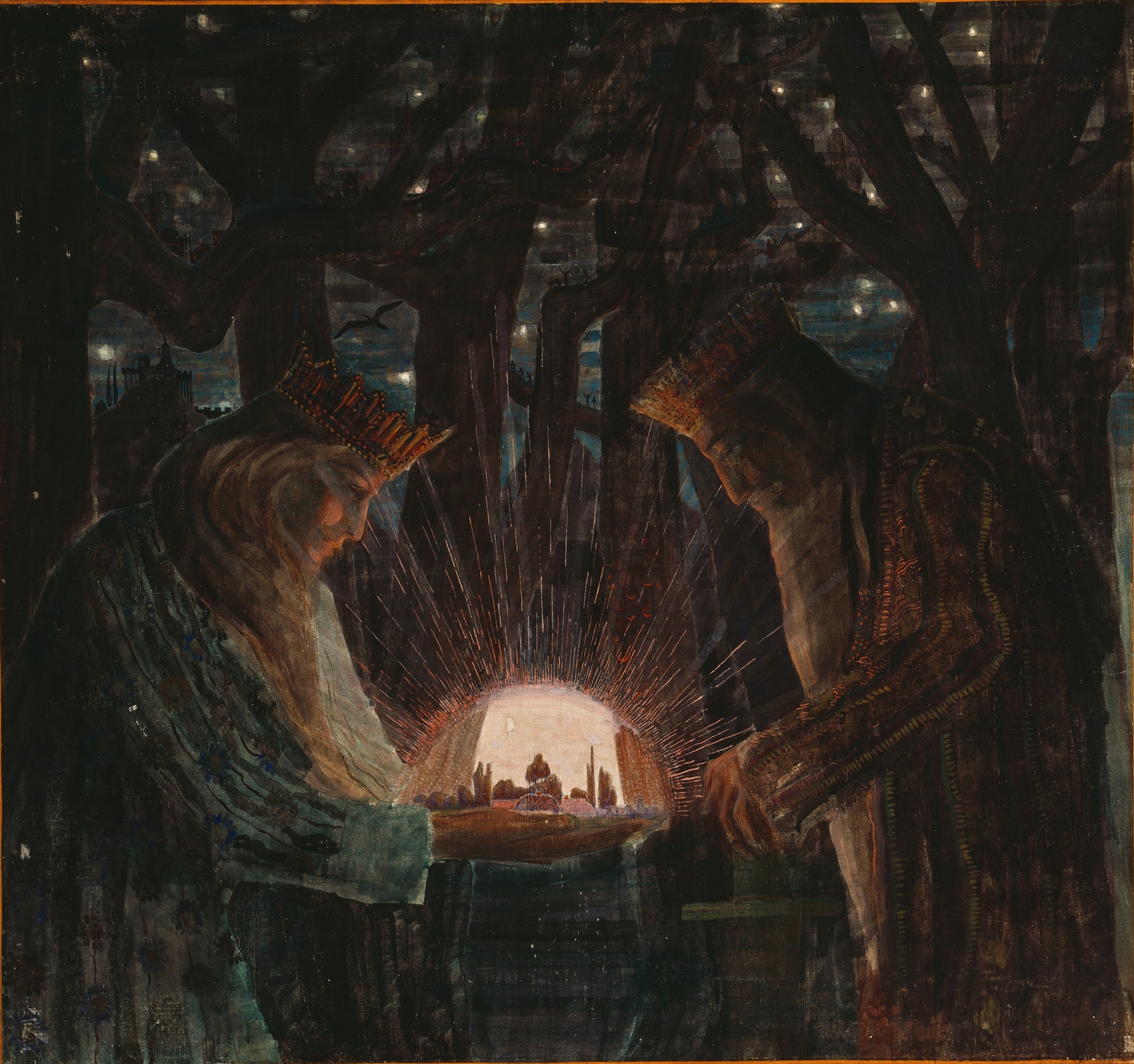 Kunstdruck Fairy Tale.. von Mikalojus Konstantinas Ciurlionis als Leinwandbild
