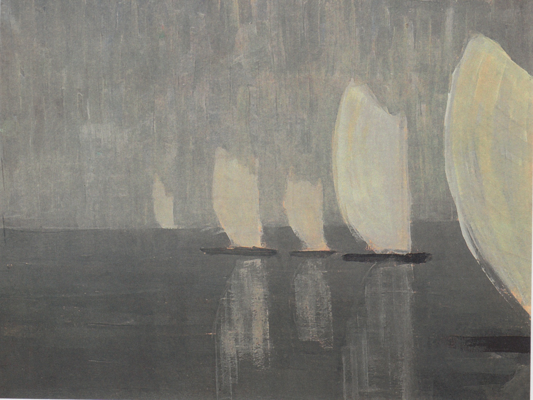 Kunstdruck SAILING BOATS.. von Mikalojus Konstantinas Ciurlionis als Leinwandbild