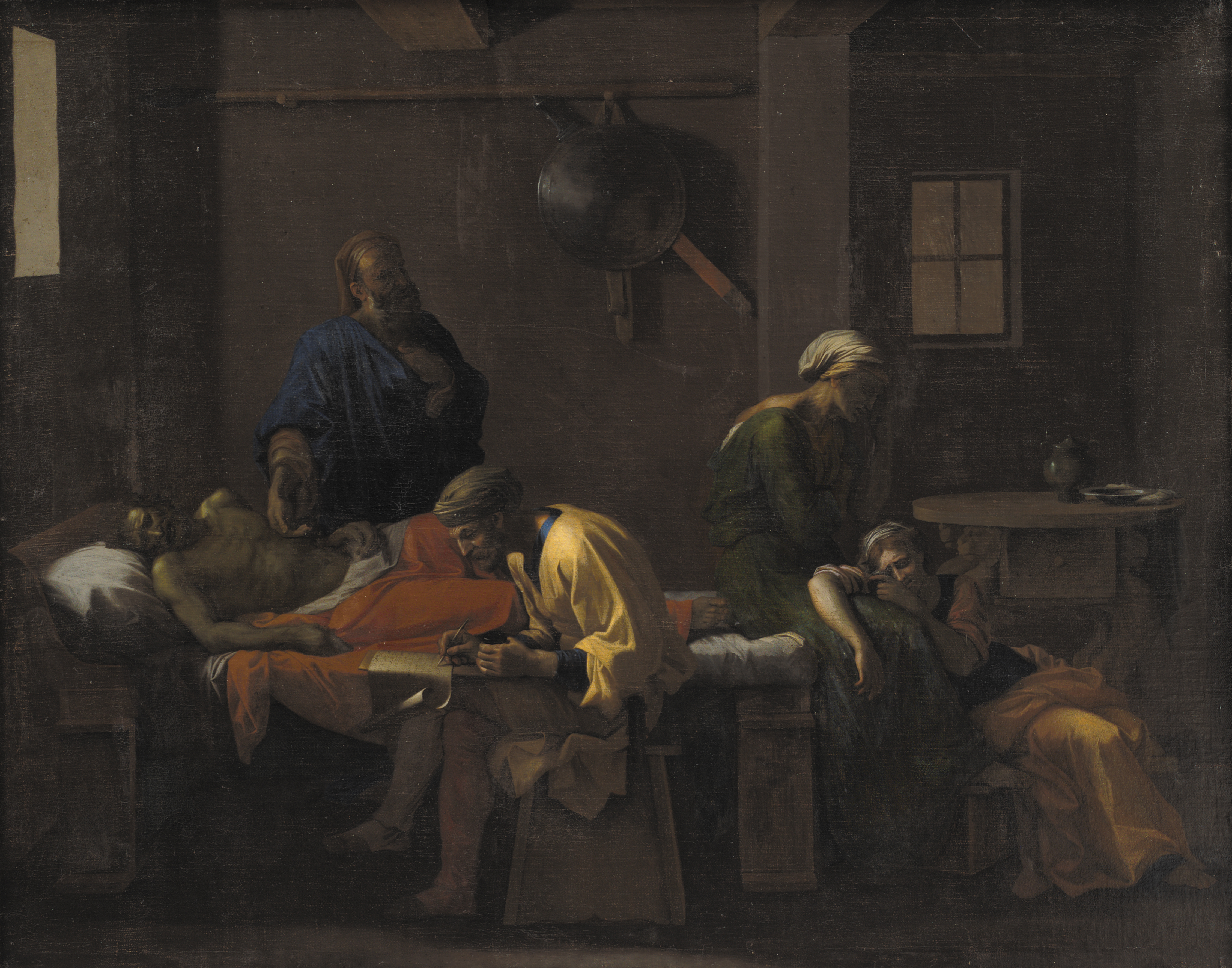 Kunstdruck Eudamidas  testamente.. von Nicolas Poussin als Leinwandbild