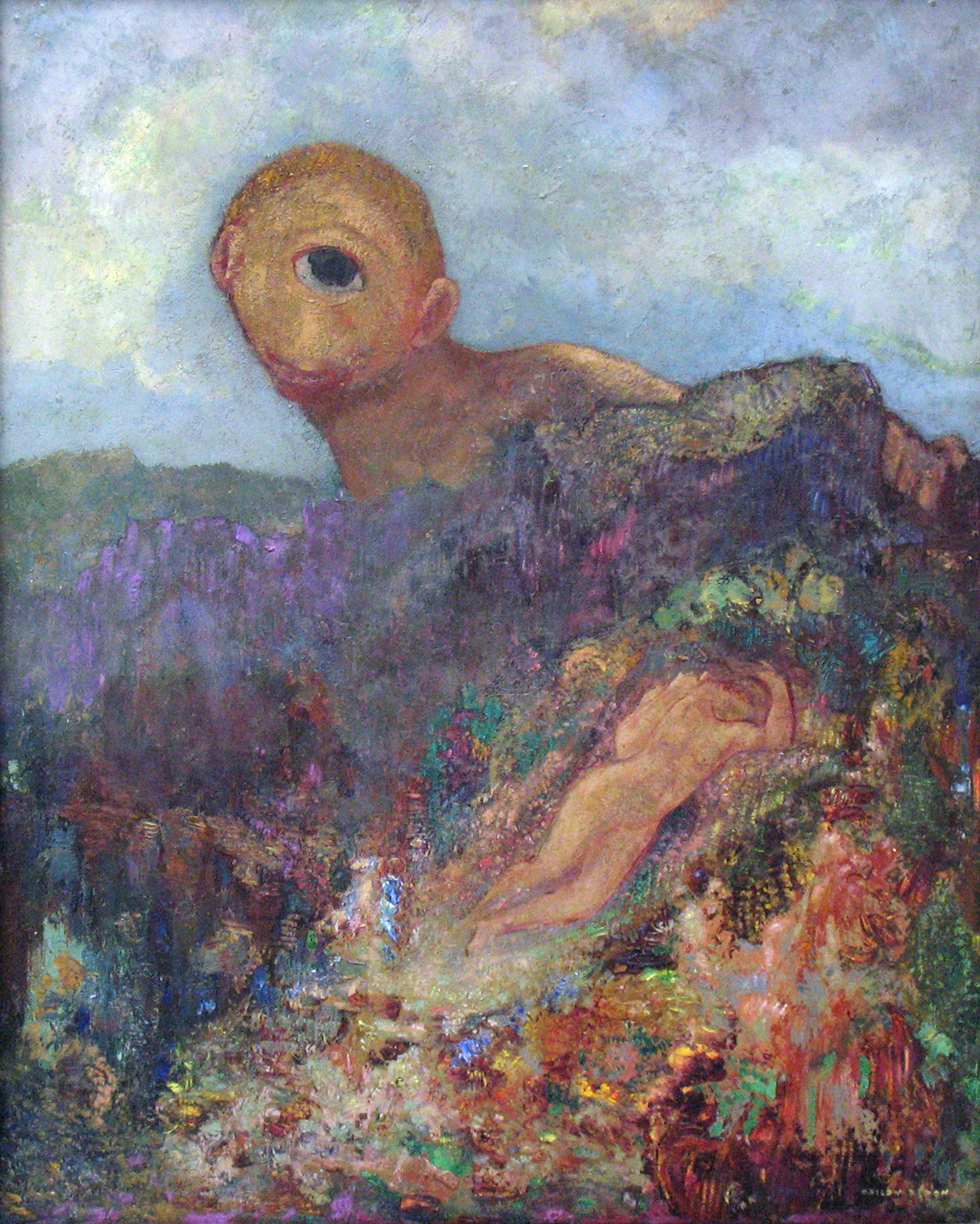 Kunstdruck Zyklop.. von Odilon Redon als Leinwandbild