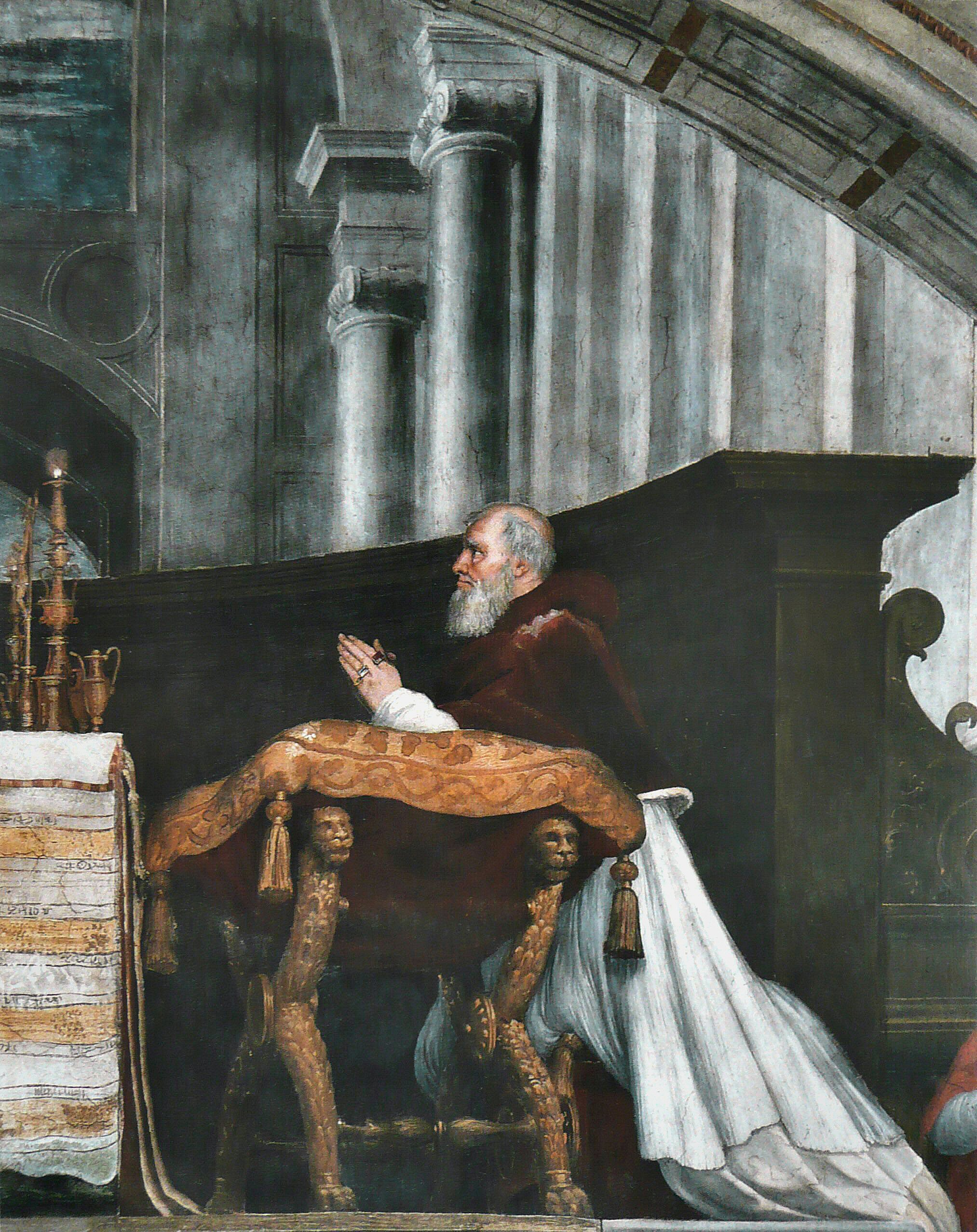 Kunstdruck Le Miracle de Bolsena.. von Raffael als Leinwandbild