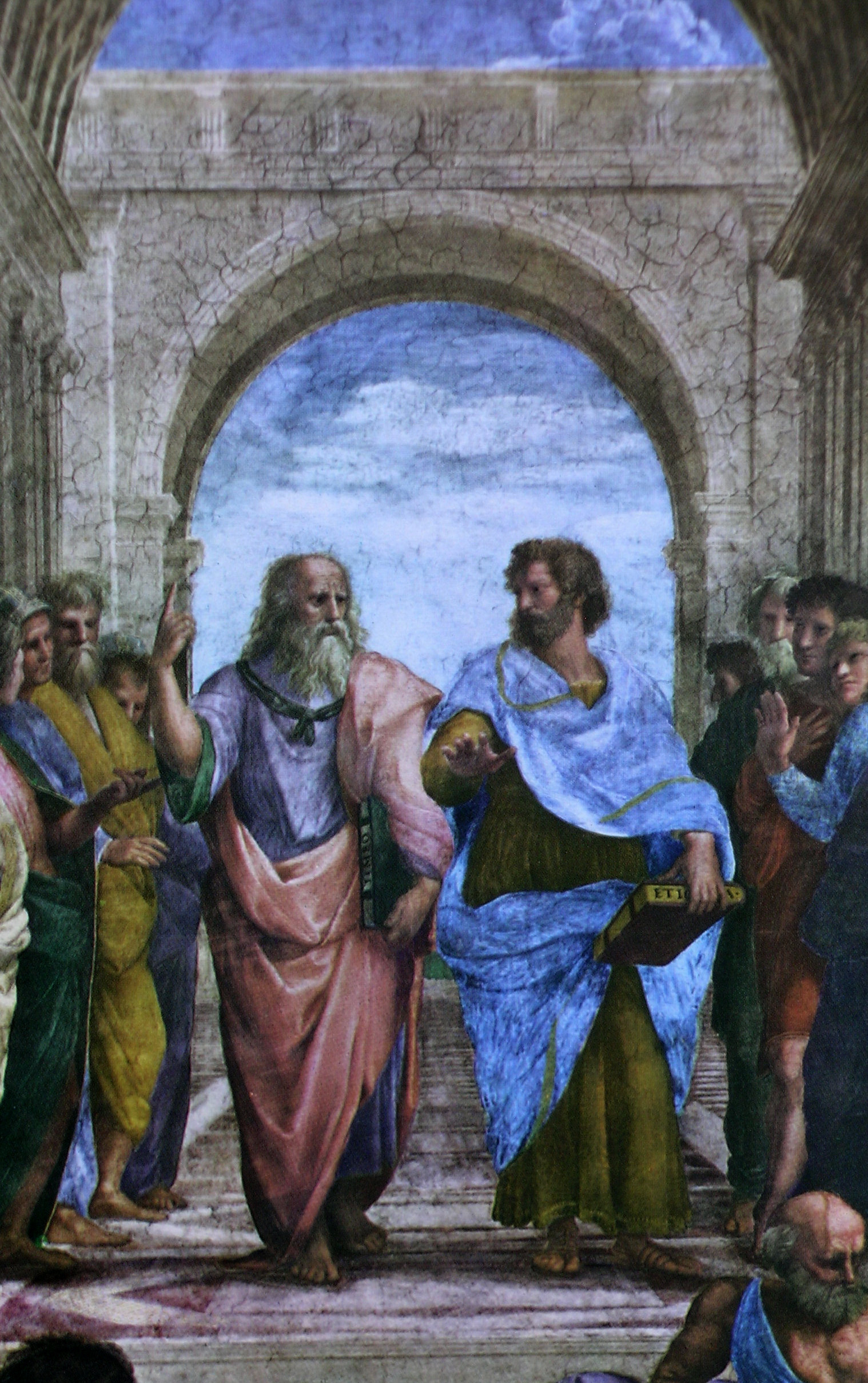Kunstdruck Leonardo als Platon.. von Raffael als Leinwandbild