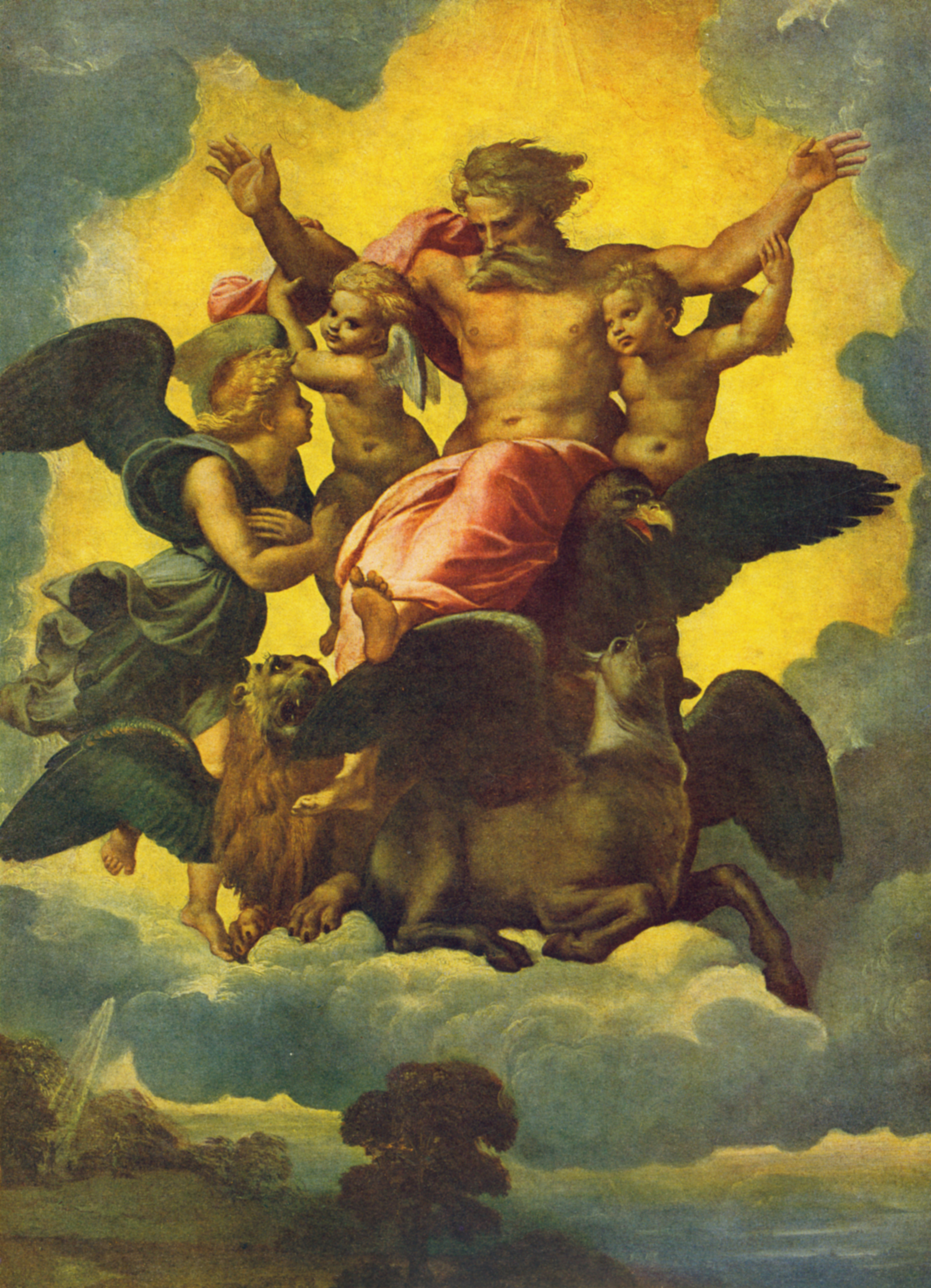 Kunstdruck vision ezechiel.. von Raffael als Leinwandbild