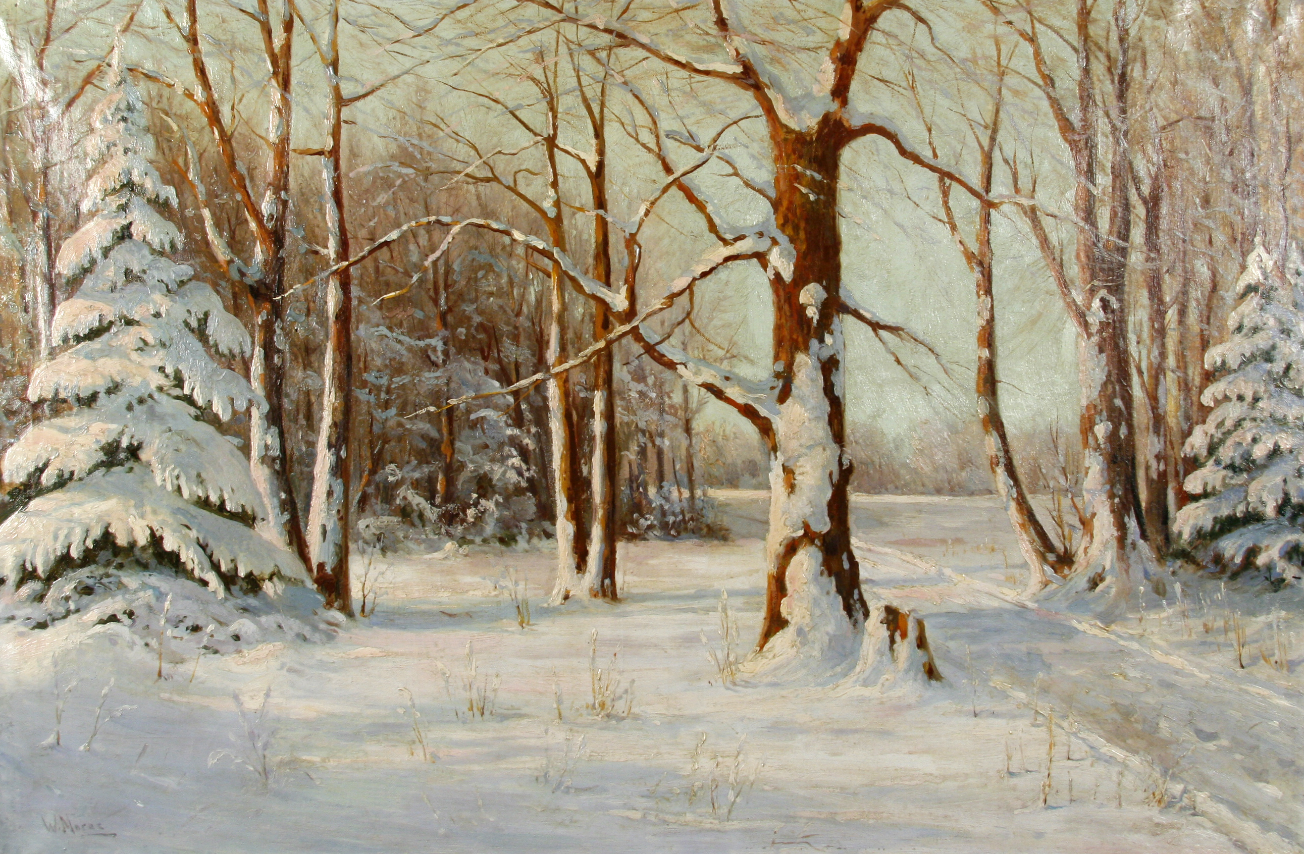 Kunstdruck Winter.. von Walter Moras als Leinwandbild
